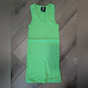 Icon Canada Neon Green Ribbed Tank Top